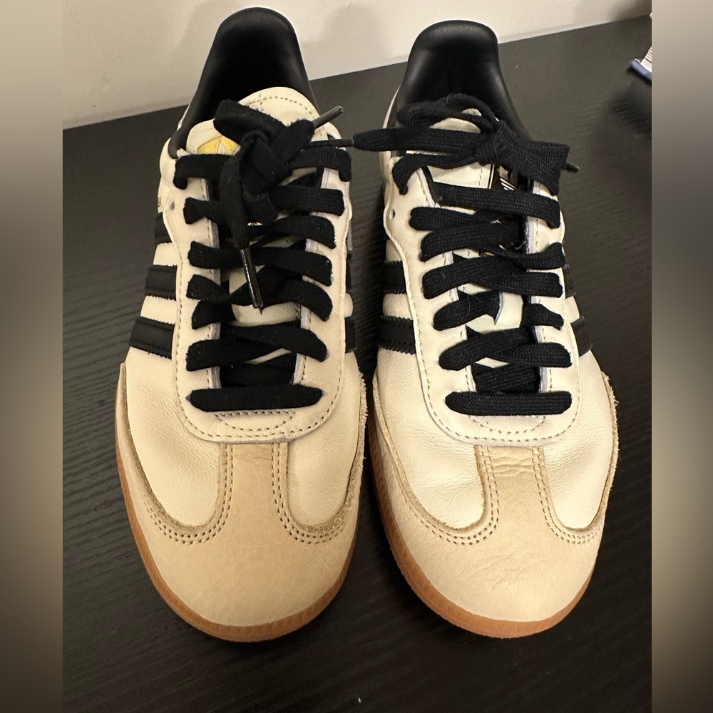 Adidas Samba Ladies  Beige and Black Sneakers